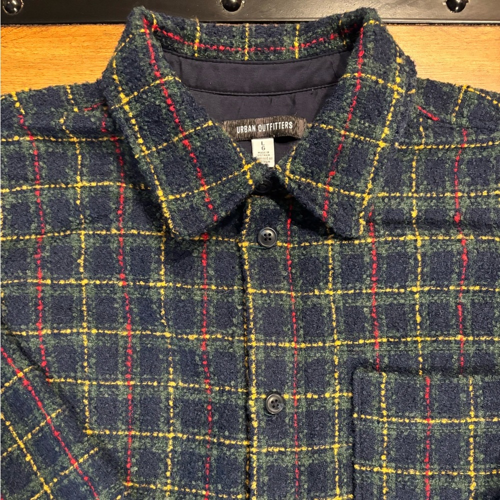 Urban Outfitters Plaid Woven Shirt Jacket